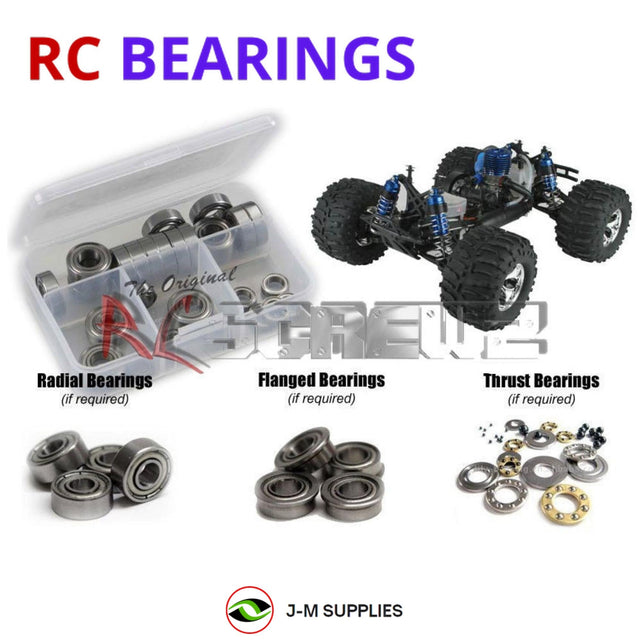 RCScrewZ Metal Shielded Bearing Kit los019b for Team Losi LST Super Truck 1/8 Nitro 4WD Monster Truck (LOSB0010) | SET
