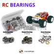 J-M SUPPLIES RC Parts Store - RCScrewZ Metal Shielded Bearing Kit los022b for Team Losi LST2 1/8 Nitro 4WD Monster Truck (LOSB0015, B-0015) | SET