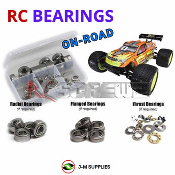 J-M SUPPLIES - RCScrewZ Metal Shielded Bearing Kit los026b for Team Losi Muggy RTR/Pro 1/8 4WD MT (LOSB0018) | SET - 