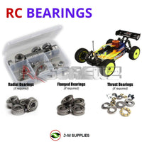 Representative image of an RCScrewZ metal-shielded bearing kit for Losi 8IGHT 2.0 RTR 1/8 Nitro 4WD Buggy (LOSB0084); exact bearing sizes and quantities vary by RC model.