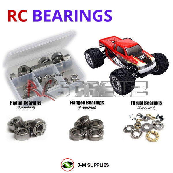 J-M SUPPLIES - RCScrewZ Metal Shielded Bearing Kit los049b for Losi LST XXL Monster (LOSB0016) | SET - 