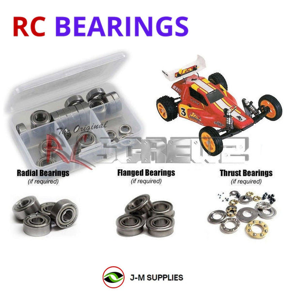J-M SUPPLIES RC Parts Store - RCScrewZ Metal Shielded Bearing Kit los050b for Team Losi JRX2/JRX2 Pro Vintage 1/10 Electric 2WD Off-Road Buggy (LOSA0001, A-0001, A0001) | SET