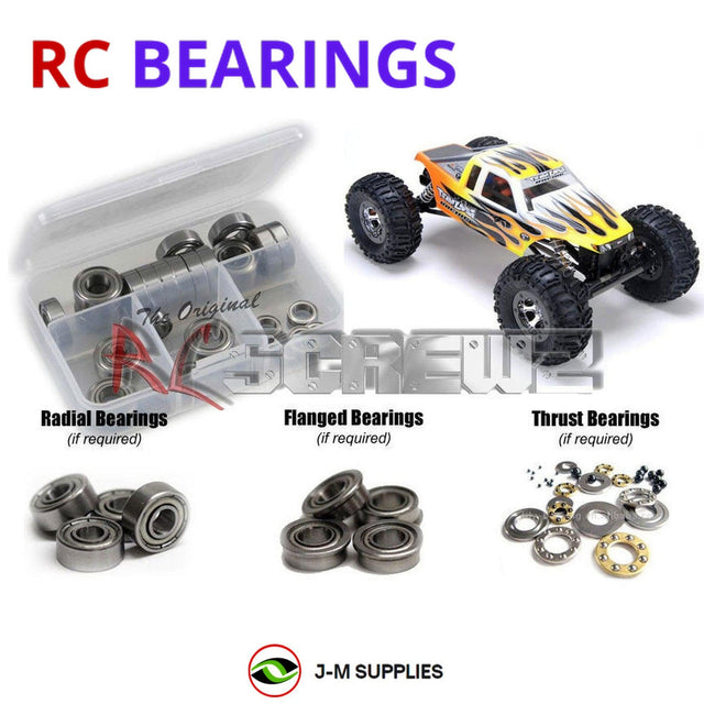 RCScrewZ Metal Shielded Bearing Kit los051b for Team Losi Comp Crawler 1/10 Electric 4WD Competition Rock Crawler (LOSA0051) | SET