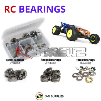 J-M SUPPLIES RC Parts Store - RCScrewZ Metal Shielded Bearing Kit los064b for Losi 22T RTR 1/10 Electric 2WD Stadium Truck (LOSB0123) | SET