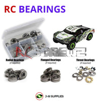 Representative image of an RCScrewZ metal-shielded bearing kit for Losi TLR TEN-SCT Nitro 1/10 4WD Short Course Truck (TLR0129); exact bearing sizes and quantities vary by RC model.