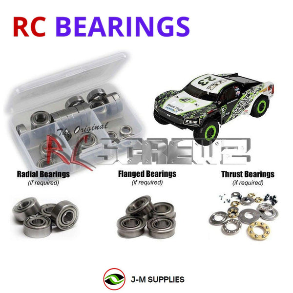 J-M SUPPLIES RC Parts Store - RCScrewZ Metal Shielded Bearing Kit los068b for Team Losi Racing TEN-SCT Nitro RTR 1/10 Nitro 4WD Short Course Truck (TLR0129) | SET