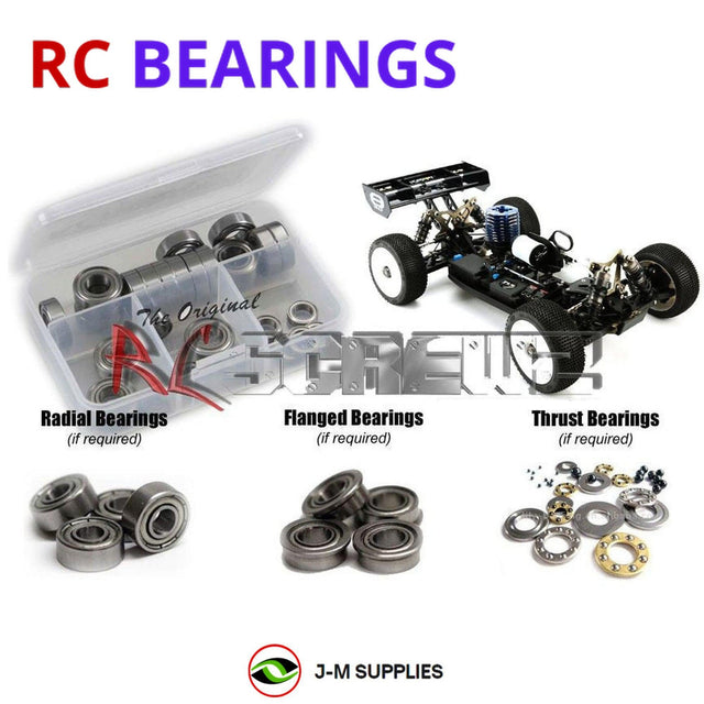 RCScrewZ Metal Shielded Bearing Kit los069b for Team Losi Racing 8IGHT 3.0 1/8 Nitro 4WD Off-Road Competition Buggy Kit (TLR04000) | SET