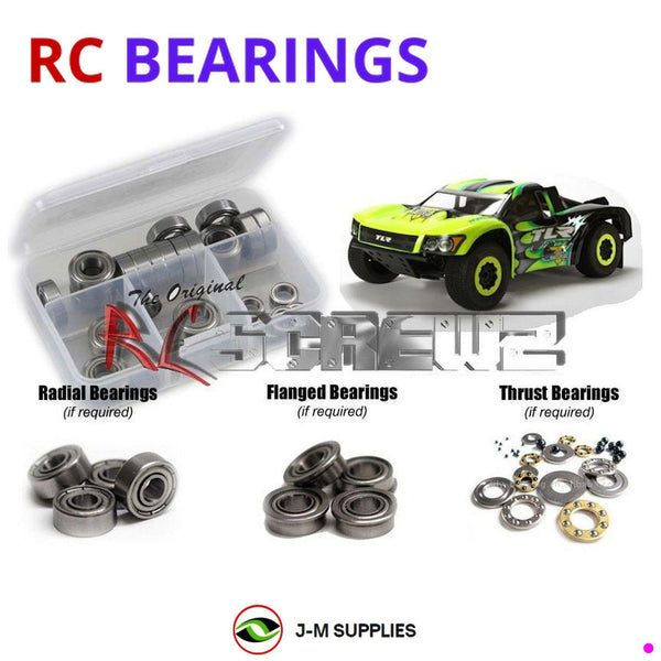 J-M SUPPLIES RC Parts Store - RCScrewZ Metal Shielded Bearing Kit los070b for Team Losi Racing TEN-SCTE 2.0 1/10 Electric 4WD Short Course Truck Kit (TLR03000) | PRO