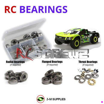 J-M SUPPLIES RC Parts Store - RCScrewZ Metal Shielded Bearing Kit los070b for Team Losi Racing TEN-SCTE 2.0 1/10 Electric 4WD Short Course Truck Kit (TLR03000) | SET