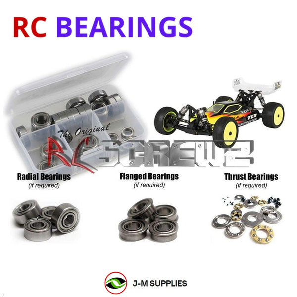 J-M SUPPLIES RC Parts Store - RCScrewZ Metal Shielded Bearing Kit los072b for Team Losi Racing 22-4 Race Kit 1/10 Electric 4WD Buggy (TLR03005) | SET