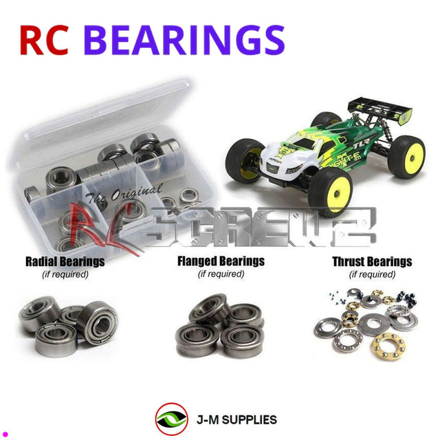 RCScrewZ Metal Shielded Bearing Kit los082b for Team Losi Racing 8IGHT-T E 3.0 Electric Truggy Kit 1/8 Electric 4WD Truggy (TLR04006) | SET