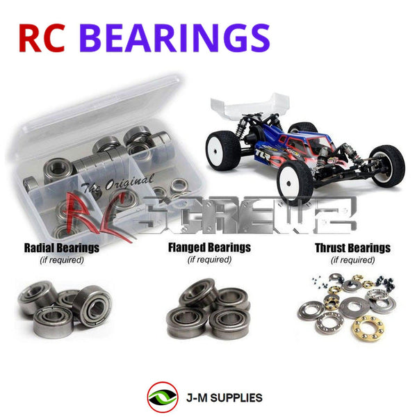 J-M SUPPLIES RC Parts Store - RCScrewZ Metal Shielded Bearing Kit los084b for Team Losi Racing 22 3.0 Mid Motor Race Kit 1/10 Electric 2WD Buggy (TLR03006) | PRO