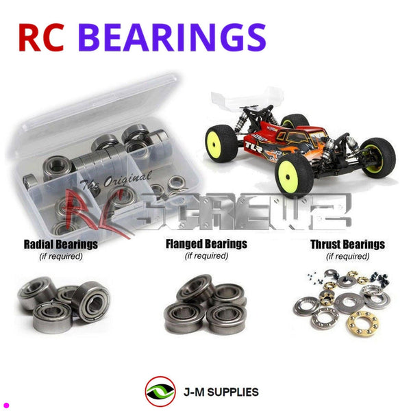 J-M SUPPLIES RC Parts Store - RCScrewZ Metal Shielded Bearing Kit los092b for Team Losi Racing 22-4 2.0 Race Kit 1/10 Electric 4WD Off-Road Buggy (TLR03007) | SET