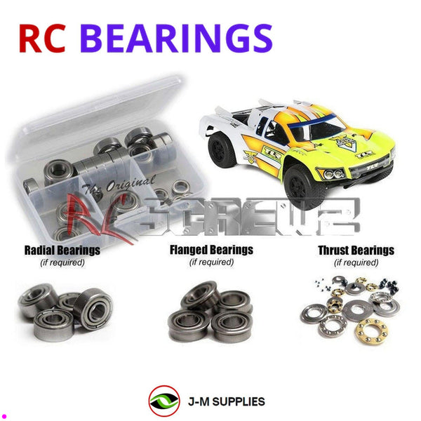 J-M SUPPLIES RC Parts Store - RCScrewZ Metal Shielded Bearing Kit los094b for Team Losi Racing TEN-SCTE 3.0 Race Kit 1/10 Electric 4WD Short Course Truck (TLR03008) | SET
