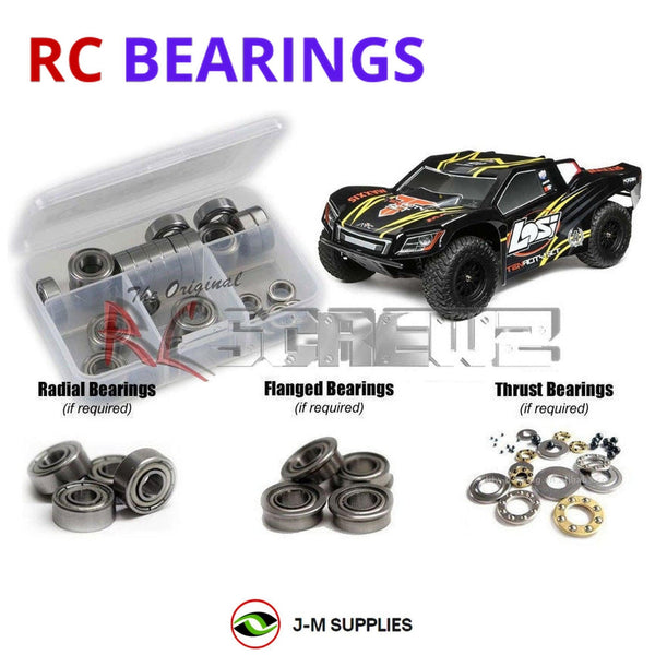 J-M SUPPLIES RC Parts Store - RCScrewZ Metal Shielded Bearing Kit los096b for Losi TENACITY SCT RTR Brushless with AVC 1/10 Electric 4WD Short Course Truck (LOS03010) | SET