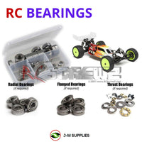 Representative image of an RCScrewZ metal-shielded bearing kit for Losi TLR 22 4.0 1/10 Electric 2WD Buggy (TLR03013); exact bearing sizes and quantities vary by RC model.
