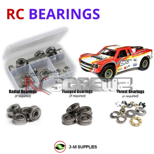 J-M SUPPLIES RC Parts Store - RCScrewZ Metal Shielded Bearing Kit los102b for Losi Super Baja Rey 1/6 Electric Truck (LOS05013) | SET