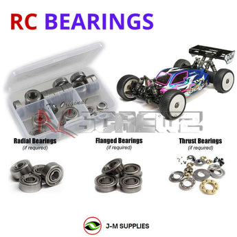 J-M SUPPLIES - RCScrewZ Metal Shielded Bearing Kit los105b for Losi 8ight-Xe 1/8th TLR04008 RC Car | UPG - 