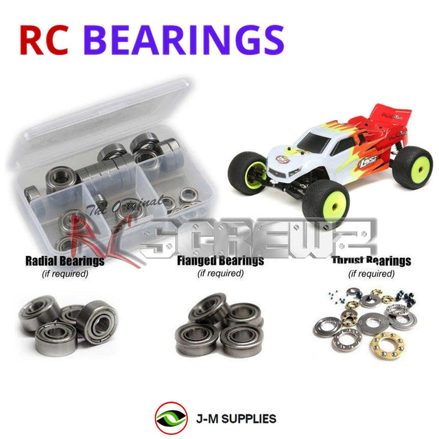 RCScrewZ Metal Shielded Bearing Kit los113b for Losi Mini-T 2.0 2S RTR 1/18 Electric 2WD Stadium Truck (LOS01015) | SET