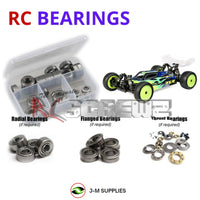 Representative image of an RCScrewZ metal-shielded bearing kit for Losi TLR 22X-4 Race Kit 1/10 Electric 4WD Buggy (TLR03020); exact bearing sizes and quantities vary by RC model.