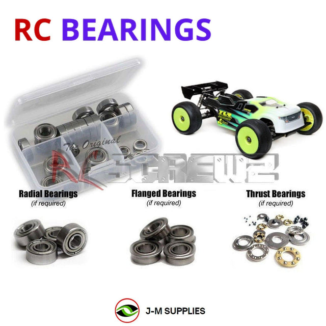 RCScrewZ Metal Shielded Bearing Kit los126b for Team Losi Racing 8IGHT-XT/XTE Race Kit 1/8 Nitro/Electric 4WD Off-Road Truggy (TLR04009) | SET