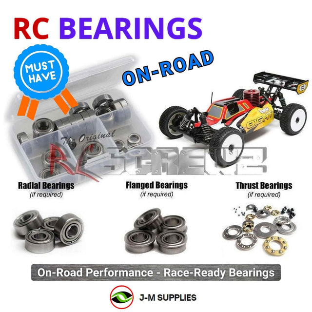 RCScrewZ Metal Shielded Bearing Kit los127b for Losi 8IGHT Nitro RTR 1/8 Nitro 4WD Off-Road Buggy (LOS04010) | SET