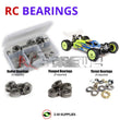 J-M SUPPLIES RC Parts Store - RCScrewZ Metal Shielded Bearing Kit los130b for Team Losi Racing 22X-4 Elite Race Kit 1/10 Electric 4WD Off-Road Buggy (TLR03026) | UPG