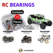 J-M SUPPLIES RC Parts Store - RCScrewZ Metal Shielded Bearing Kit los132b for Losi Hammer Rey U4 RTR Brushless 1/10 Electric 4WD Rock Racer Desert Buggy (LOS03030) | RCX
