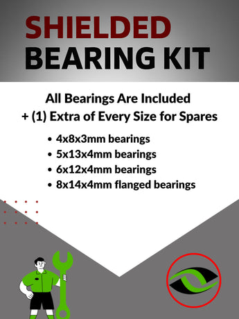 J-M SUPPLIES RC Parts Store - RCScrewZ Rubber Shielded Bearing Kit los133r for Losi LMT Mega Bog Hog / King Sling RTR 1/8 Electric 4WD Solid Axle Mega Truck (LOS04024T1, LOS04024T2, LOS04024) | RCX