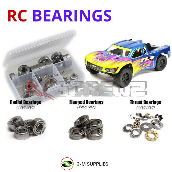 Representative image of an RCScrewZ metal-shielded bearing kit for TLR 22SCT 3.0 MM 1/10 Electric 2WD SCT (TLR03009); exact bearing sizes and quantities vary by RC model.