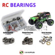 J-M SUPPLIES RC Parts Store - RCScrewZ Metal Shielded Bearing Kit los142b for Losi Mini LMT Grave Digger / Son-Uva Digger 1/18 Electric 4WD Monster Truck (LOS01026, LOS01026T1) | RCX
