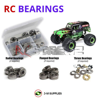 J-M SUPPLIES RC Parts Store - RCScrewZ Metal Shielded Bearing Kit los142b for Losi Mini LMT Grave Digger / Son-Uva Digger 1/18 Electric 4WD Monster Truck (LOS01026, LOS01026T1) | RCX