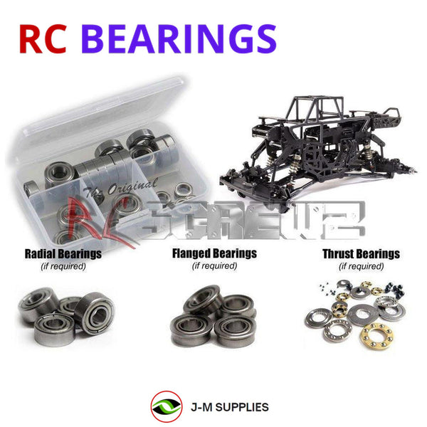 Representative image of an RCScrewZ metal-shielded bearing kit for Losi LMT TLR Tuned 1/8 Electric 4WD MT (LOS04027); exact bearing sizes and quantities vary by RC model.