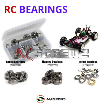 J-M SUPPLIES - RCScrewZ Metal Shielded Bearing Kit mug005b for Mugen Seiki MBX4 RR 1/8th Buggy RC Car | SET - 