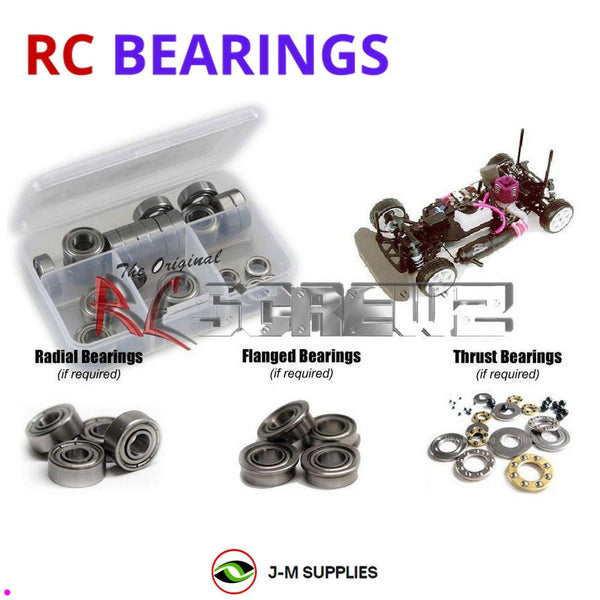 Representative image of an RCScrewZ metal-shielded bearing kit for Mugen Seiki MTX-2 /Limited Edition Pro (#T0001/T0002/T0010); exact bearing sizes and quantities vary by RC model.