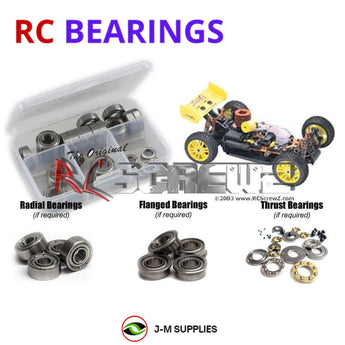 J-M SUPPLIES RC Parts Store - RCScrewZ Metal Shielded Bearing Kit ofn002b for Ofna 9.5 Pro 1/8th Buggy RC Car | PRO