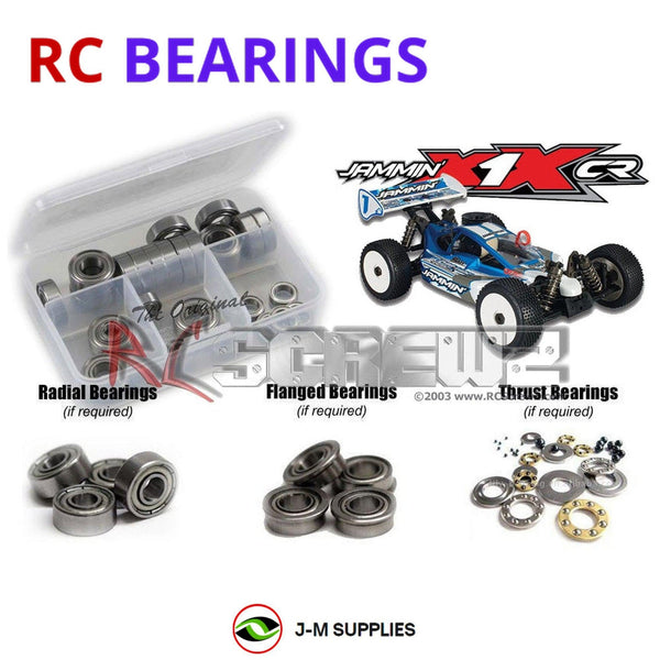 J-M SUPPLIES RC Parts Store - RCScrewZ Metal Shielded Bearing Kit ofn043b for Ofna/Jammin X1X-CR 1/8th Buggy RC Car | SET