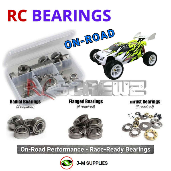 J-M SUPPLIES RC Parts Store - RCScrewZ Metal Shielded Bearing Kit ofn054b for Ofna Hyper Mini STe 1/12 Electric 4WD Truggy | SET