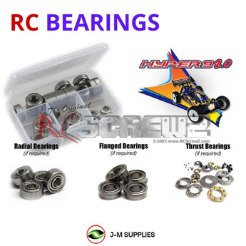 J-M SUPPLIES RC Parts Store - RCScrewZ Metal Shielded Bearing Kit ofn058b for Ofna Hyper 9 Pro 2.0 1/8th RC Car | SET