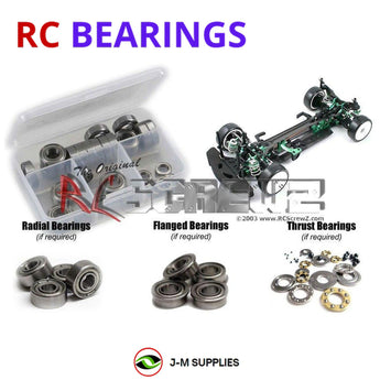 J-M SUPPLIES RC Parts Store - RCScrewZ Metal Shielded Bearing Kit ofn067b for Ofna Hyper H4 Pro 1/10th Onroad RC Car | SET