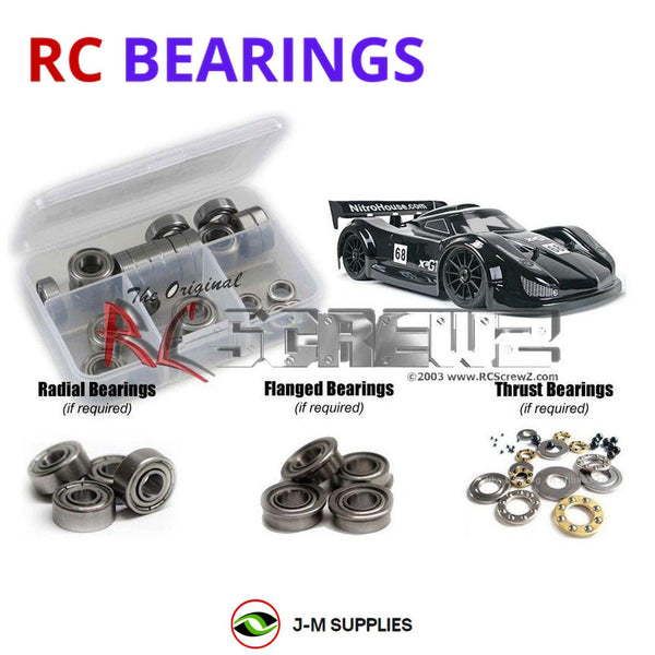 J-M SUPPLIES RC Parts Store - RCScrewZ Metal Shielded Bearing Kit ofn071b for Ofna X3 GT 1/8th Onroad RC Car | SET