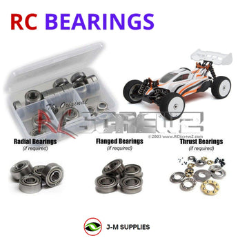 J-M SUPPLIES RC Parts Store - RCScrewZ Metal Shielded Bearing Kit ofn078b for Ofna Hyper SSe 1/8th Truggy RC Car | SET