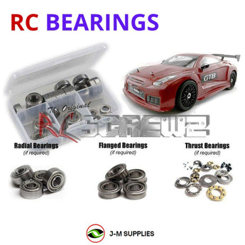 J-M SUPPLIES RC Parts Store - RCScrewZ Metal Shielded Bearing Kit ofn089b for Ofna/Hobao GTB-e 1/8th Onroad RC Car | SET