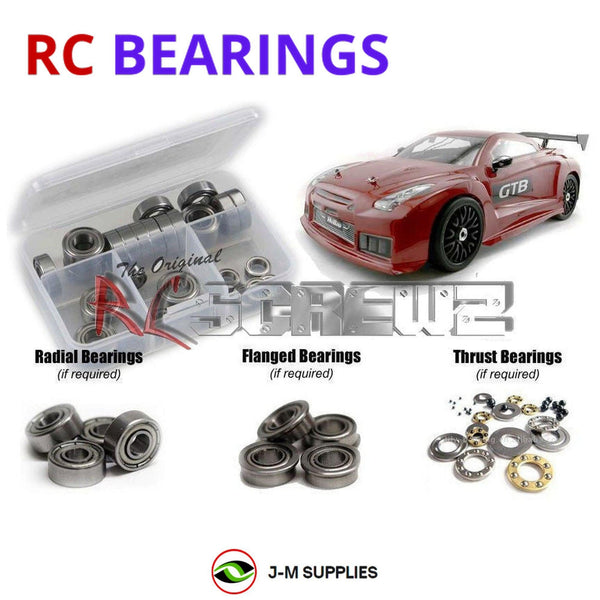 J-M SUPPLIES RC Parts Store - RCScrewZ Metal Shielded Bearing Kit ofn089b for Ofna/Hobao GTB-e 1/8th Onroad RC Car | SET