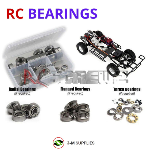 Representative image of an RCScrewZ metal-shielded bearing kit for RC4WD Trail Finder 2 1/10 Electric 4WD Trail Truck; exact bearing sizes and quantities vary by RC model.