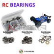 Representative image of an RCScrewZ metal-shielded bearing kit for Redcat Backdraft 8E 1/8 Brushless 4WD Buggy; exact bearing sizes and quantities vary by RC model.