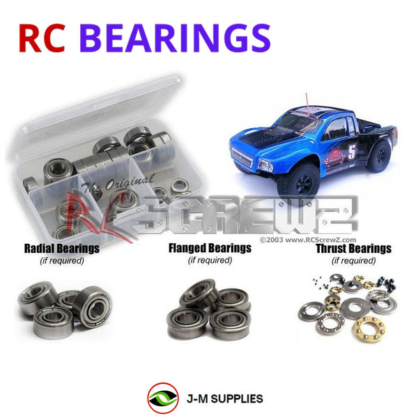 J-M SUPPLIES RC Parts Store - RCScrewZ Metal Shielded Bearing Kit rcr009b for Redcat Racing Aftershock 8E SC 1/8 Electric Brushless 4WD Short Course Truck | SET