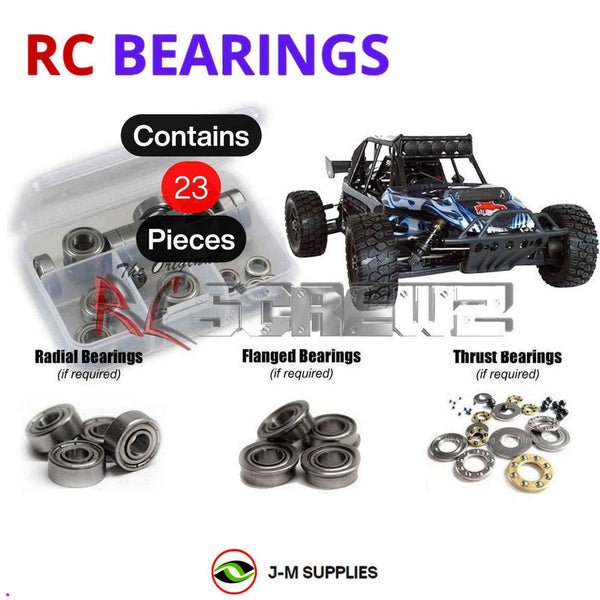 J-M SUPPLIES RC Parts Store - RCScrewZ Metal Shielded Bearing Kit rcr016b for Redcat Racing Rampage Chimera Sand Rail 1/5 Gas 4WD Sand Rail Desert Truck (RER05261) | SET