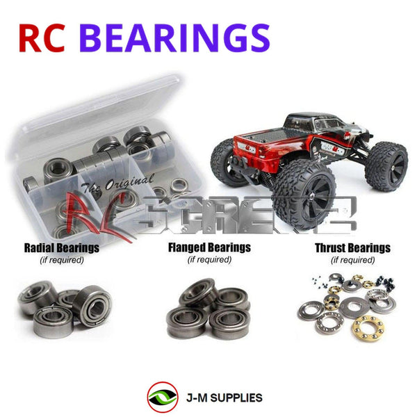 J-M SUPPLIES RC Parts Store - RCScrewZ Metal Shielded Bearing Kit rcr022b for Redcat Racing Terremoto 1/8 Electric Brushless 4WD Monster Truck | SET