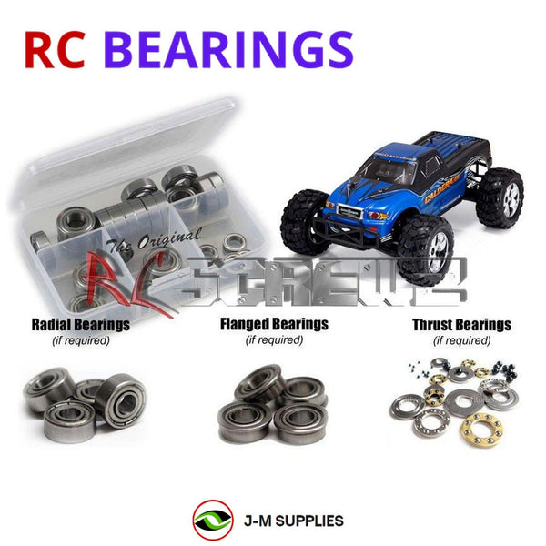J-M SUPPLIES RC Parts Store - RCScrewZ Metal Shielded Bearing Kit rcr024b for Redcat Racing Caldera 10E 1/10 Electric Brushless 4WD Monster Truck (RERCALDERA-10E-BLUE) | SET